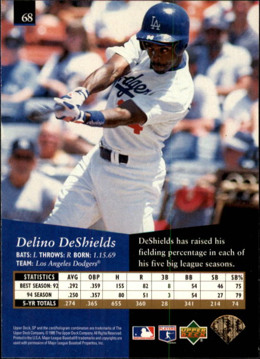 1995 SP #68 Delino DeShields back image