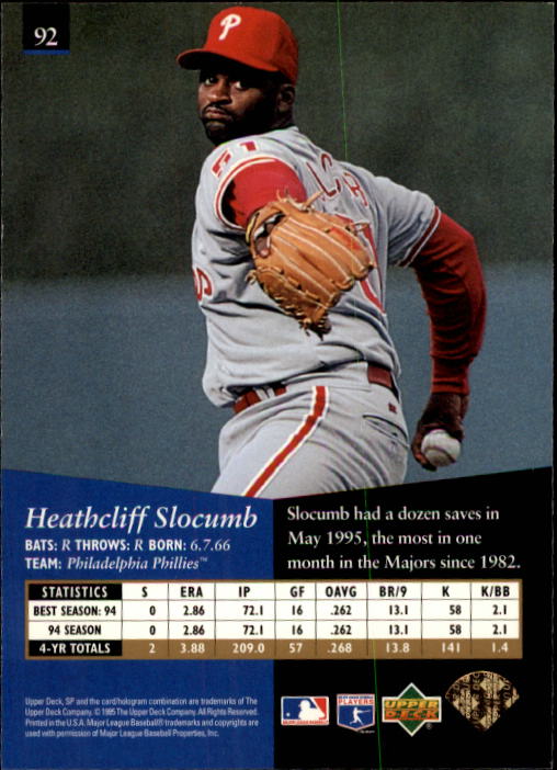 1995 SP #92 Heathcliff Slocumb - NM-MT