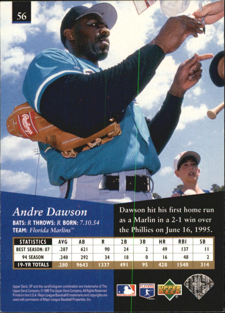 1997 Fleer #329 Andre Dawson NM-MT Florida Marlins Baseball