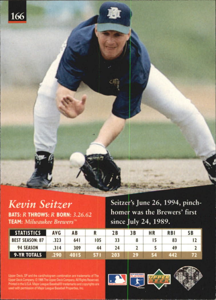 1995 SP Silver #166 Kevin Seitzer back image