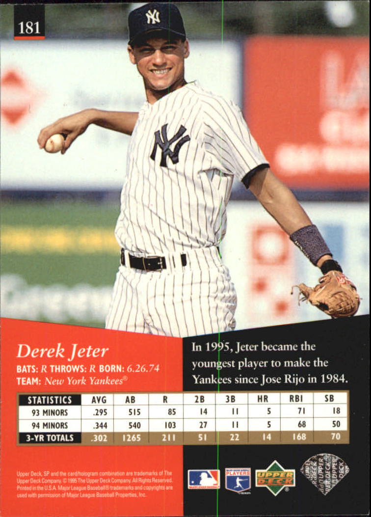 1995 SP Silver #181 Derek Jeter back image