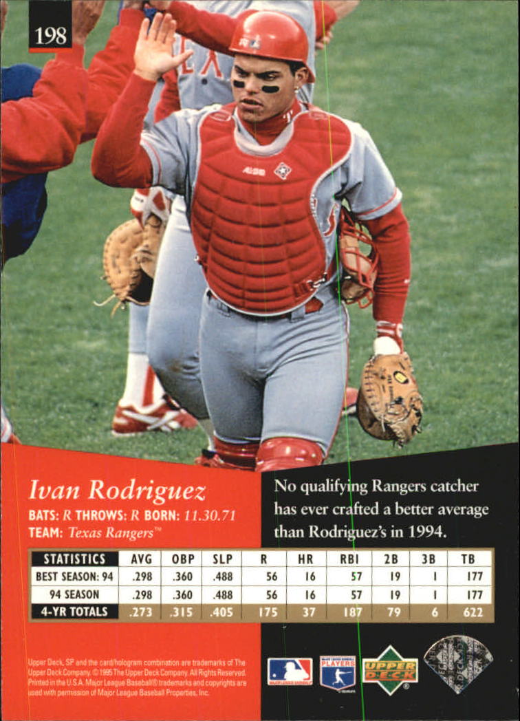 1995 SP Silver #198 Ivan Rodriguez back image