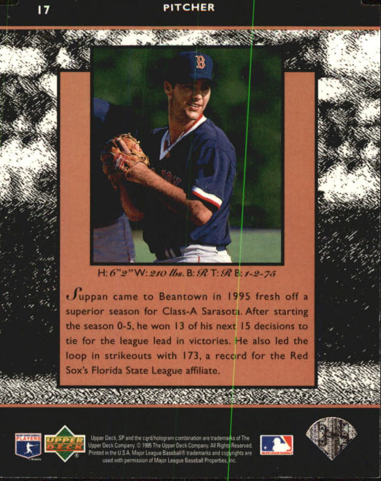 1995 SP Championship Die Cuts #17 Jeff Suppan back image
