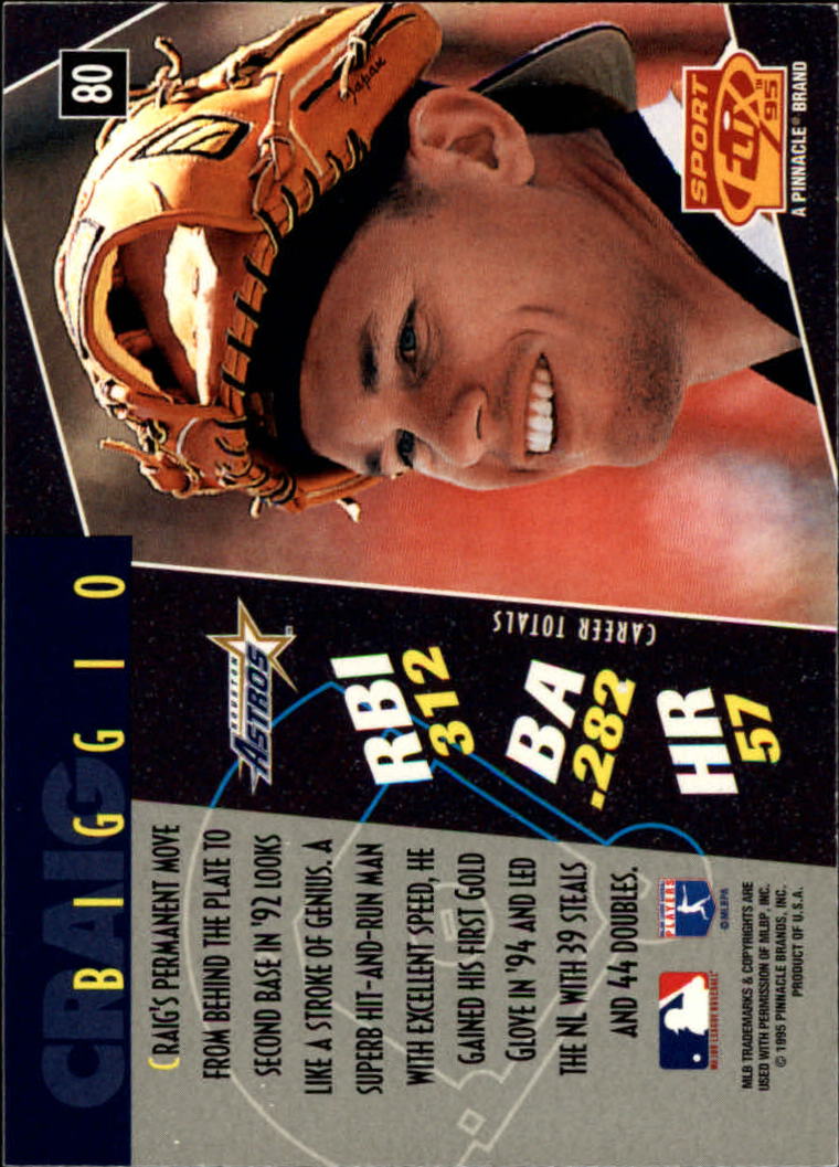 1995 Sportflix #80 Craig Biggio back image