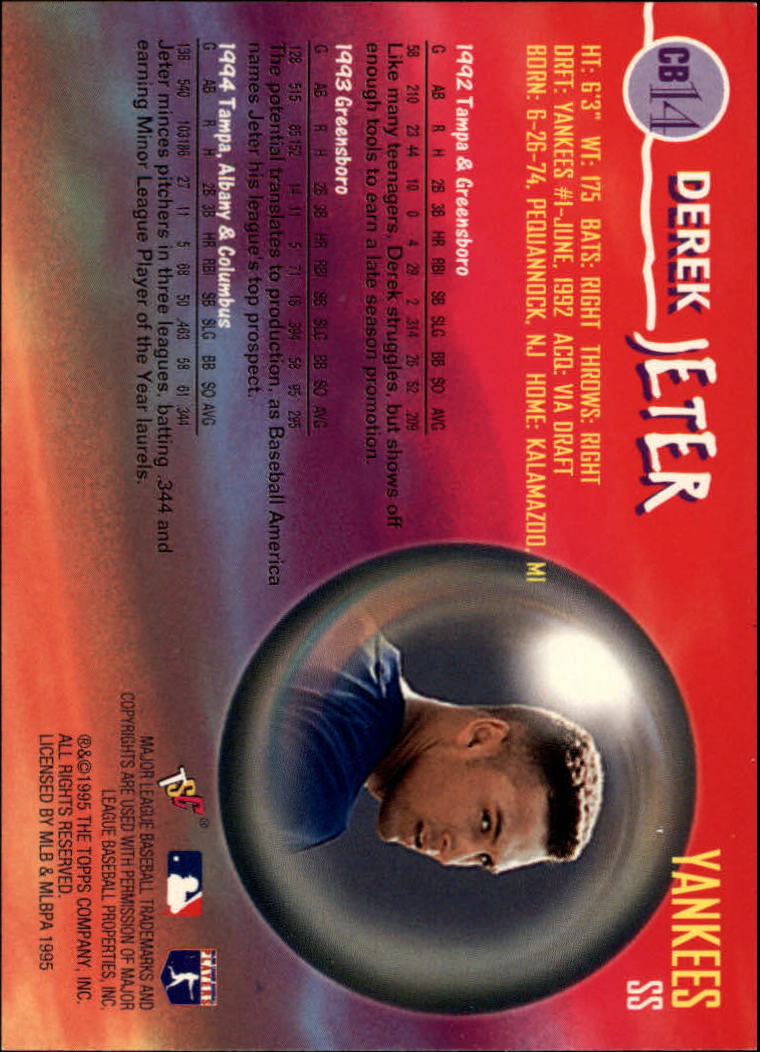1995 Stadium Club Crystal Ball #CB14 Derek Jeter back image
