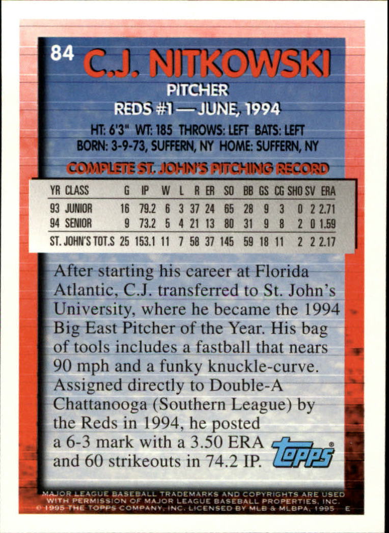 A7266- 1995 Topps Baseball Card # S 1-250 + Rookies -du Pick- 15 + Gratis US - Bild 137 von 425