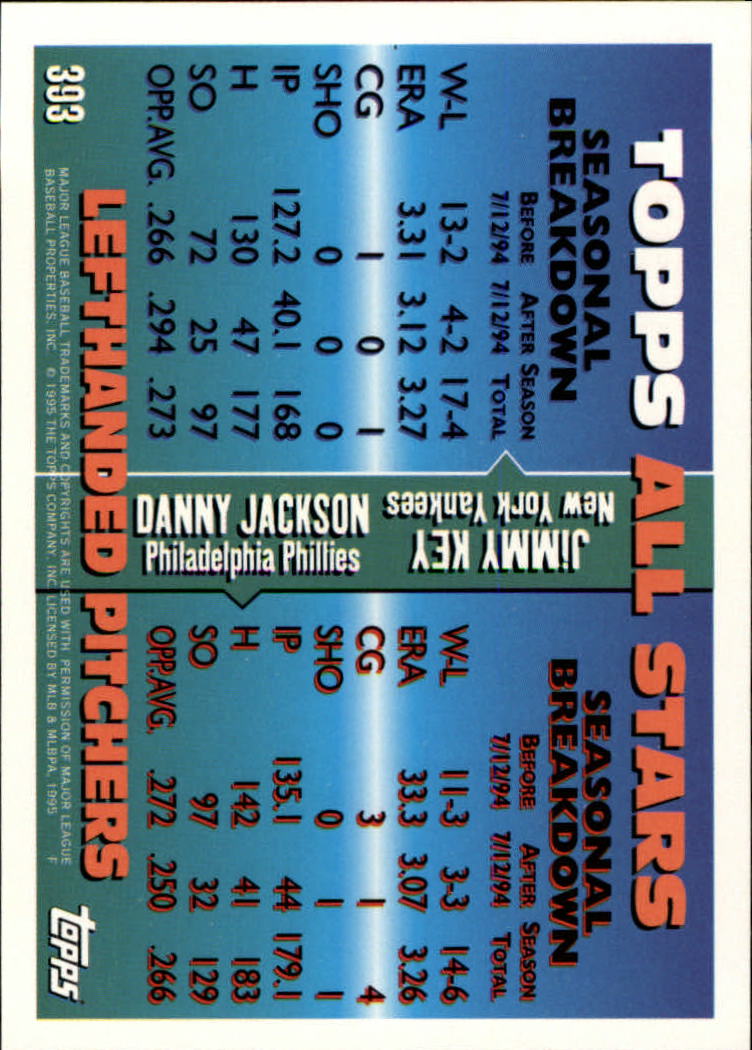 A7266- 1995 Topps Baseball Cards 251-500 +Rookies -You Pick- 15+ FREE US SHIP - Picture 283 of 491