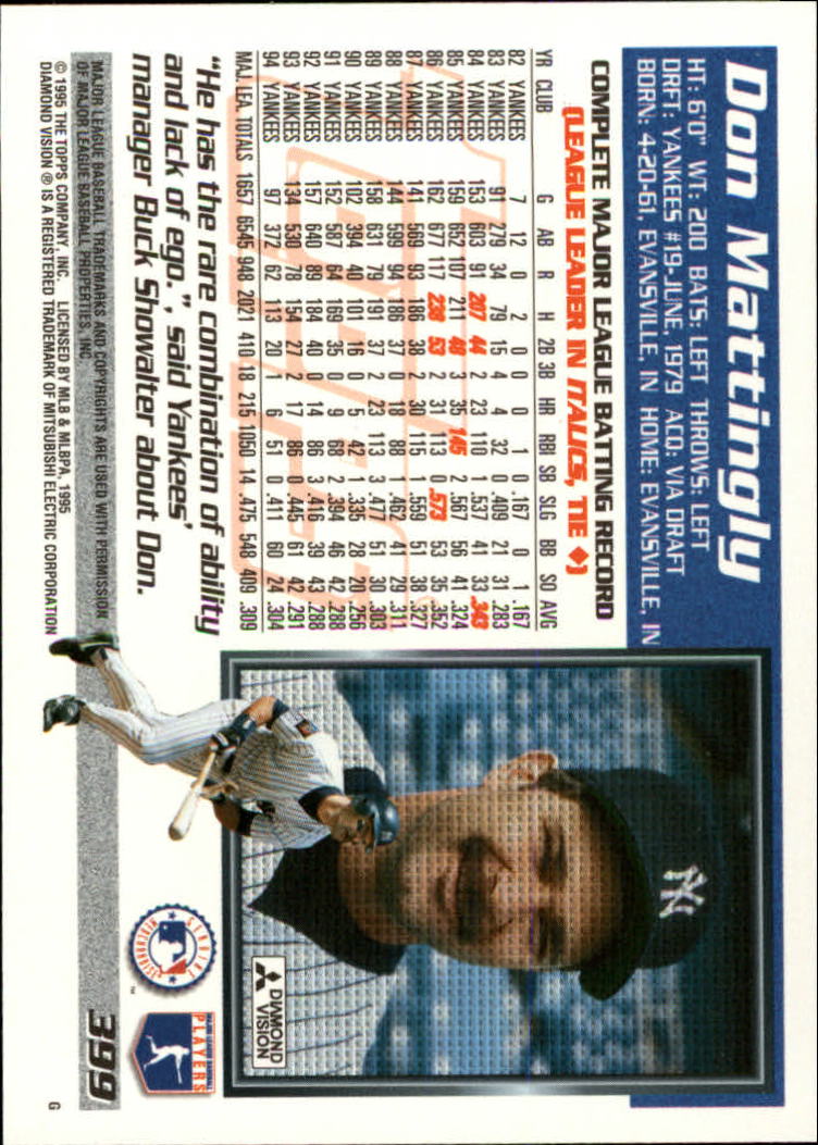 A7266- 1995 Topps Baseball Cards 251-500 +Rookies -You Pick- 15+ FREE US SHIP - Picture 295 of 491
