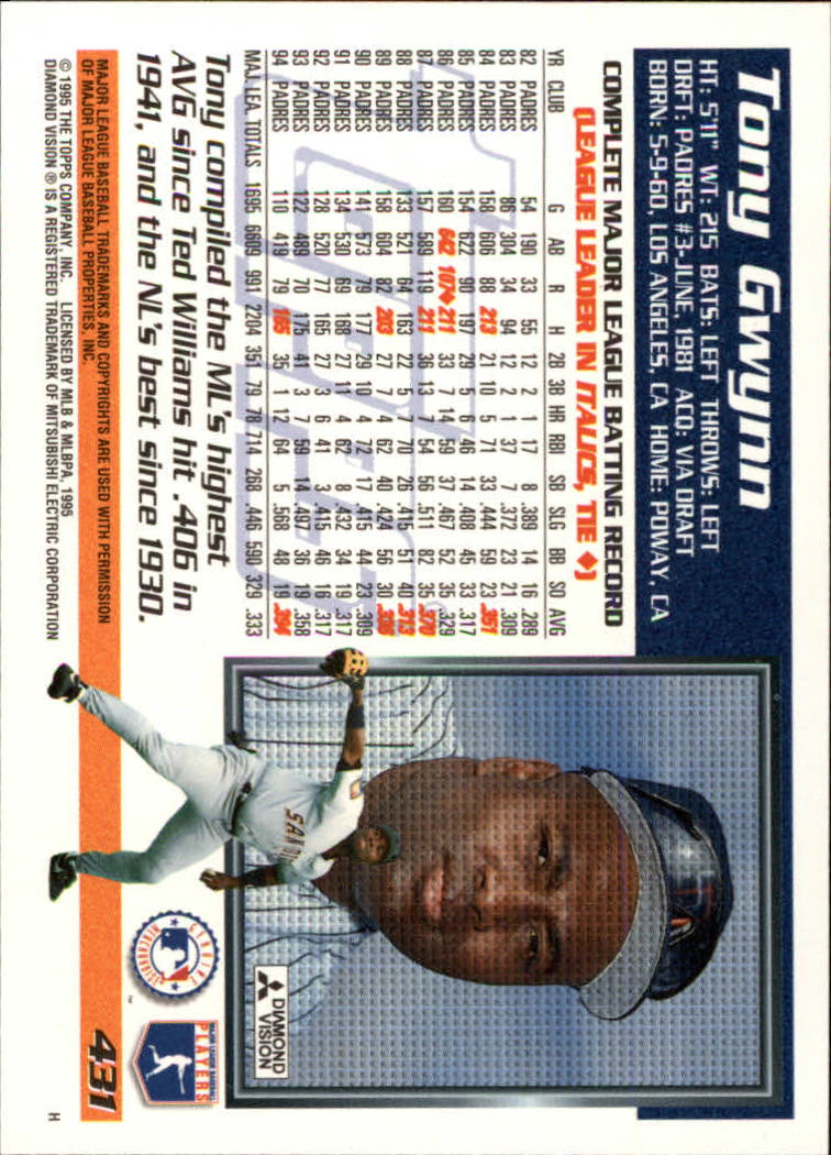 A7266- 1995 Topps Baseball Cards 251-500 +Rookies -You Pick- 15+ FREE US SHIP - Picture 357 of 491