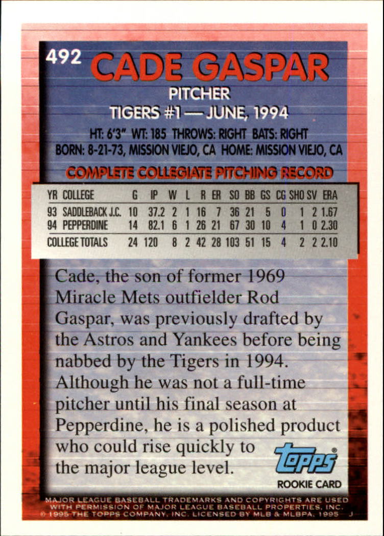 A7266- 1995 Topps Baseball Karten 251-500 + Rookies -du Pick- 15 + Free US - Bild 405 von 421