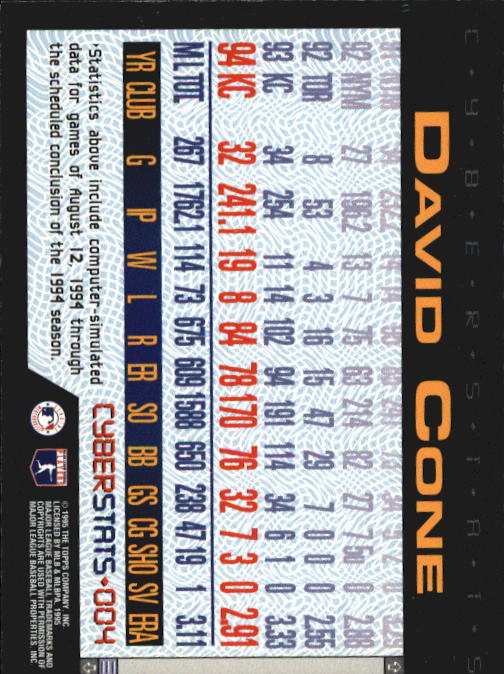 A6738- 1995 Topps Cyberstats BB Card #s 1-250 -You Pick- 15+ FREE US SHIP - Picture 9 of 493