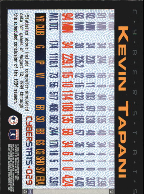 A6738- 1995 Topps Cyberstats BB Card #s 1-250 -You Pick- 15+ FREE US SHIP - Picture 59 of 493