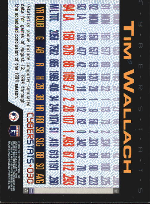 A6738- 1995 Topps Cyberstats BB Card #s 1-250 -You Pick- 15+ FREE US SHIP - Picture 61 of 493