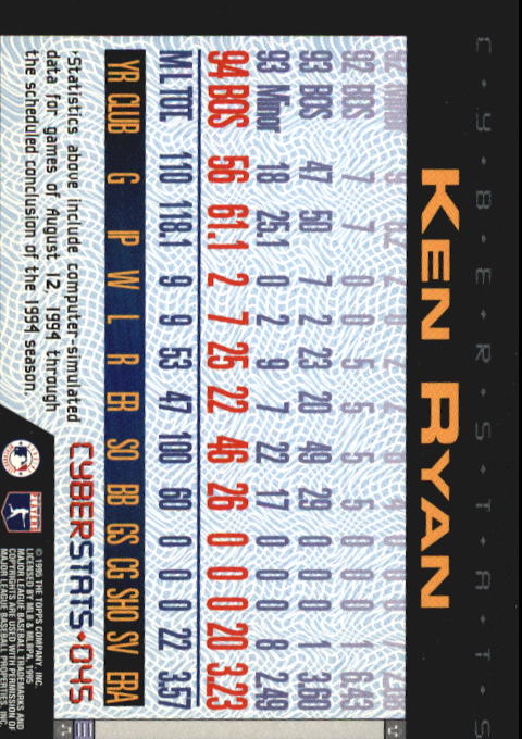 A6738- 1995 Topps Cyberstats BB Card #s 1-250 -You Pick- 15+ FREE US SHIP - Picture 91 of 493