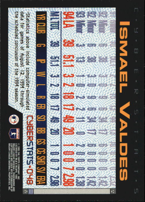 A6738- 1995 Topps Cyberstats BB Card #s 1-250 -You Pick- 15+ FREE US SHIP - Picture 97 of 493