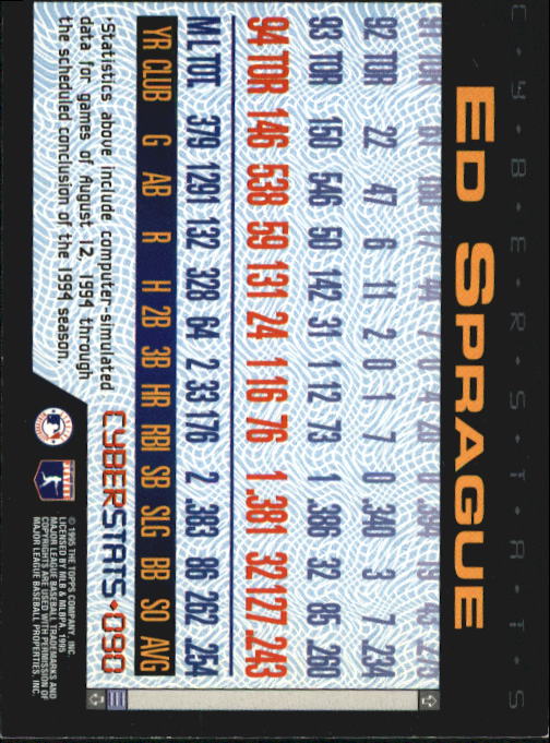 A6738- 1995 Topps Cyberstats BB Card #s 1-250 -You Pick- 15+ FREE US SHIP - Picture 181 of 493