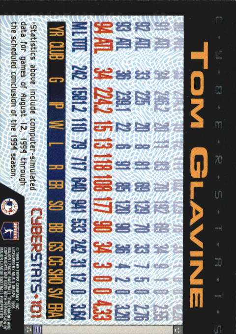 A6738- 1995 Topps Cyberstats BB Card #s 1-250 -You Pick- 15+ FREE US SHIP - Picture 203 of 493