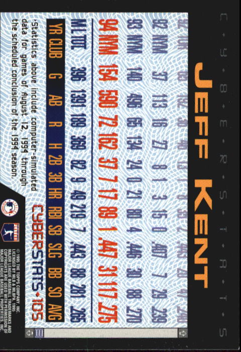 A6738- 1995 Topps Cyberstats BB Card #s 1-250 -You Pick- 15+ FREE US SHIP - Picture 211 of 493