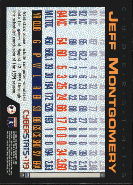 A6738- 1995 Topps Cyberstats BB Card #s 1-250 -You Pick- 15+ FREE US SHIP - Picture 239 of 493