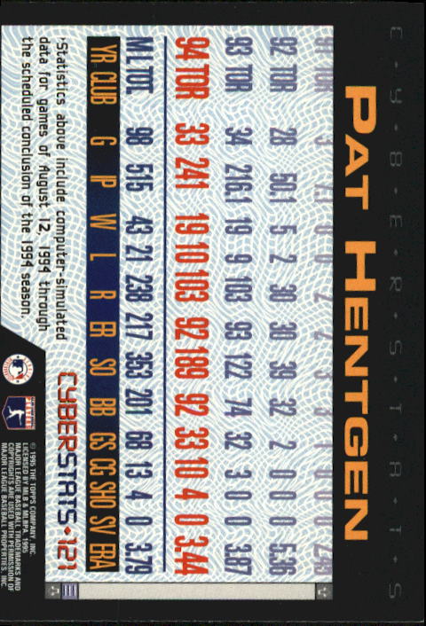 A6738- 1995 Topps Cyberstats BB Card #s 1-250 -You Pick- 15+ FREE US SHIP - Picture 243 of 493