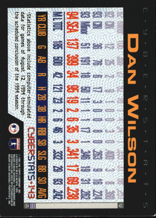 A6738- 1995 Topps Cyberstats BB Card #s 1-250 -You Pick- 15+ FREE US SHIP - Picture 287 of 493