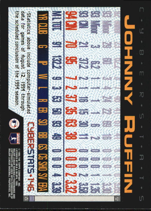 A6738- 1995 Topps Cyberstats BB Card #s 1-250 -You Pick- 15+ FREE US SHIP - Picture 293 of 493