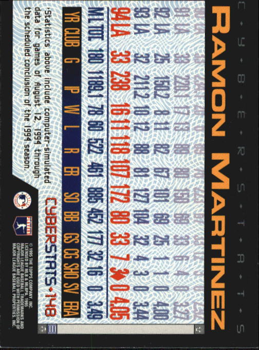 A6738- 1995 Topps Cyberstats BB Card #s 1-250 -You Pick- 15+ FREE US SHIP - Picture 297 of 493