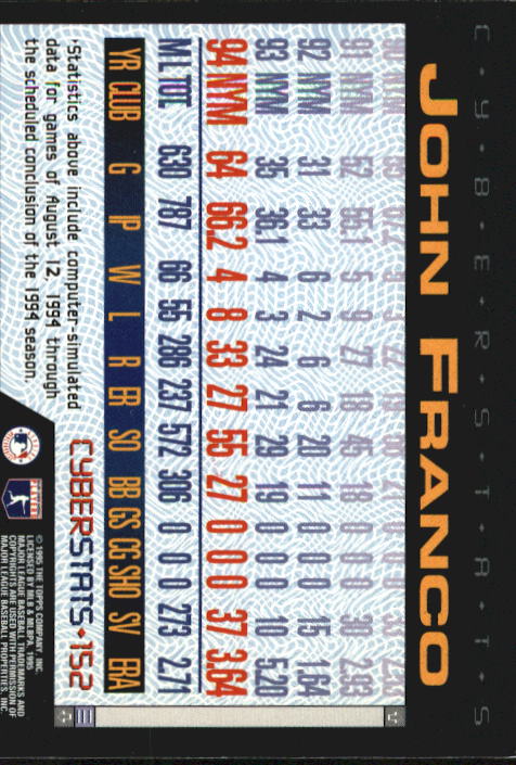 A6738- 1995 Topps Cyberstats BB Card #s 1-250 -You Pick- 15+ FREE US SHIP - Picture 305 of 493