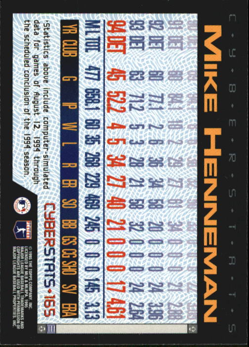 A6738- 1995 Topps Cyberstats BB Card #s 1-250 -You Pick- 15+ FREE US SHIP - Picture 329 of 493