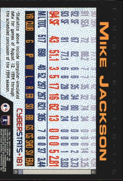 A6738- 1995 Topps Cyberstats BB Card #s 1-250 -You Pick- 15+ FREE US SHIP - Picture 361 of 493