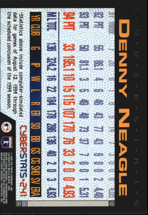 A6738- 1995 Topps Cyberstats BB Card #s 1-250 -You Pick- 15+ FREE US SHIP - Picture 475 of 493