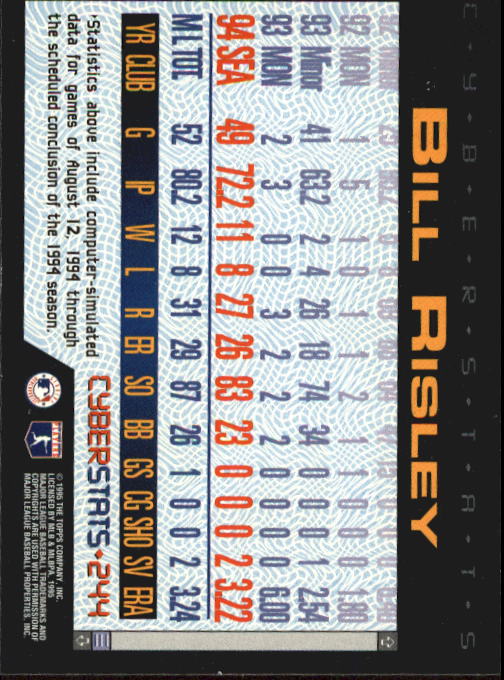 A6738- 1995 Topps Cyberstats BB Card #s 1-250 -You Pick- 15+ FREE US SHIP - Picture 481 of 493