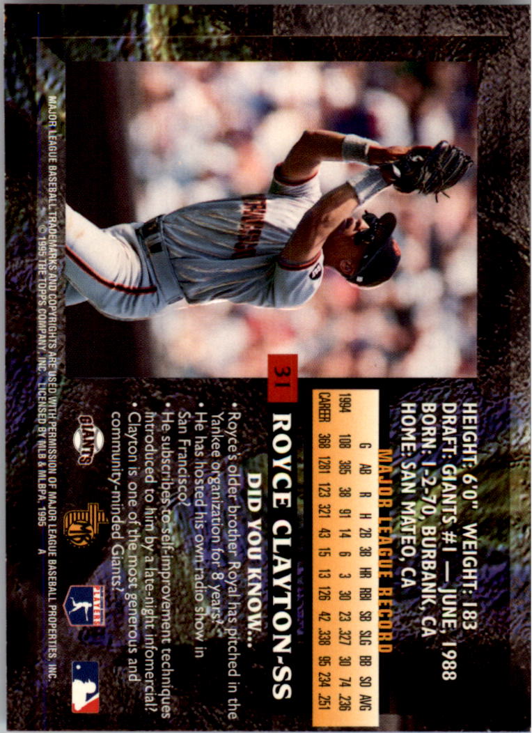1995 Topps Embossed Baseball - Picture 51 of 231