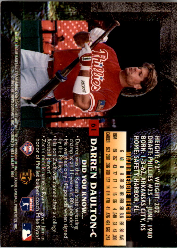 1995 Topps Embossed Baseball - Picture 93 of 231