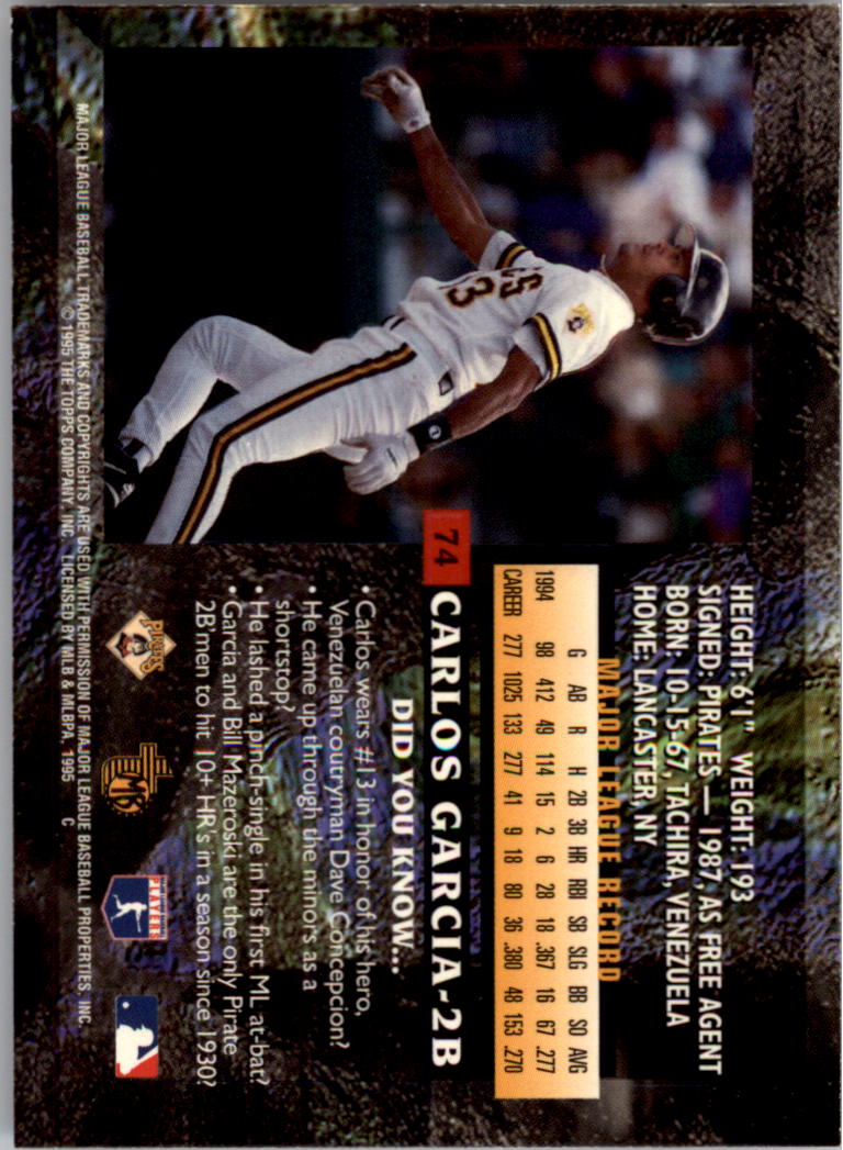 1995 Topps Embossed Baseball - Picture 113 of 231