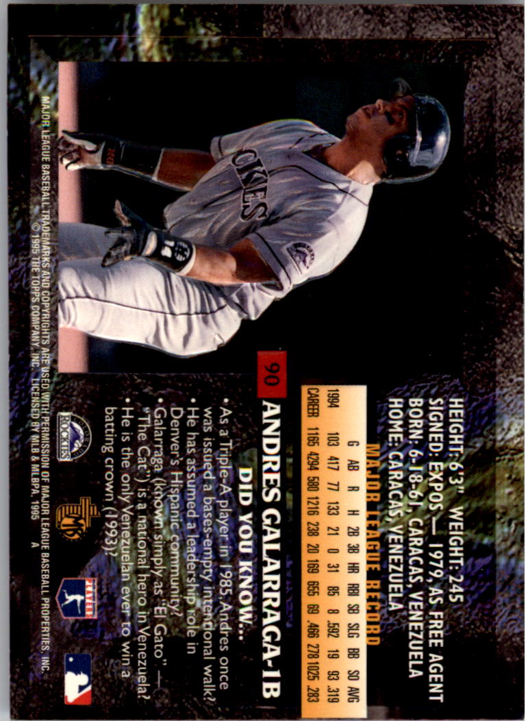 1995 Topps Embossed Baseball - Picture 121 of 231