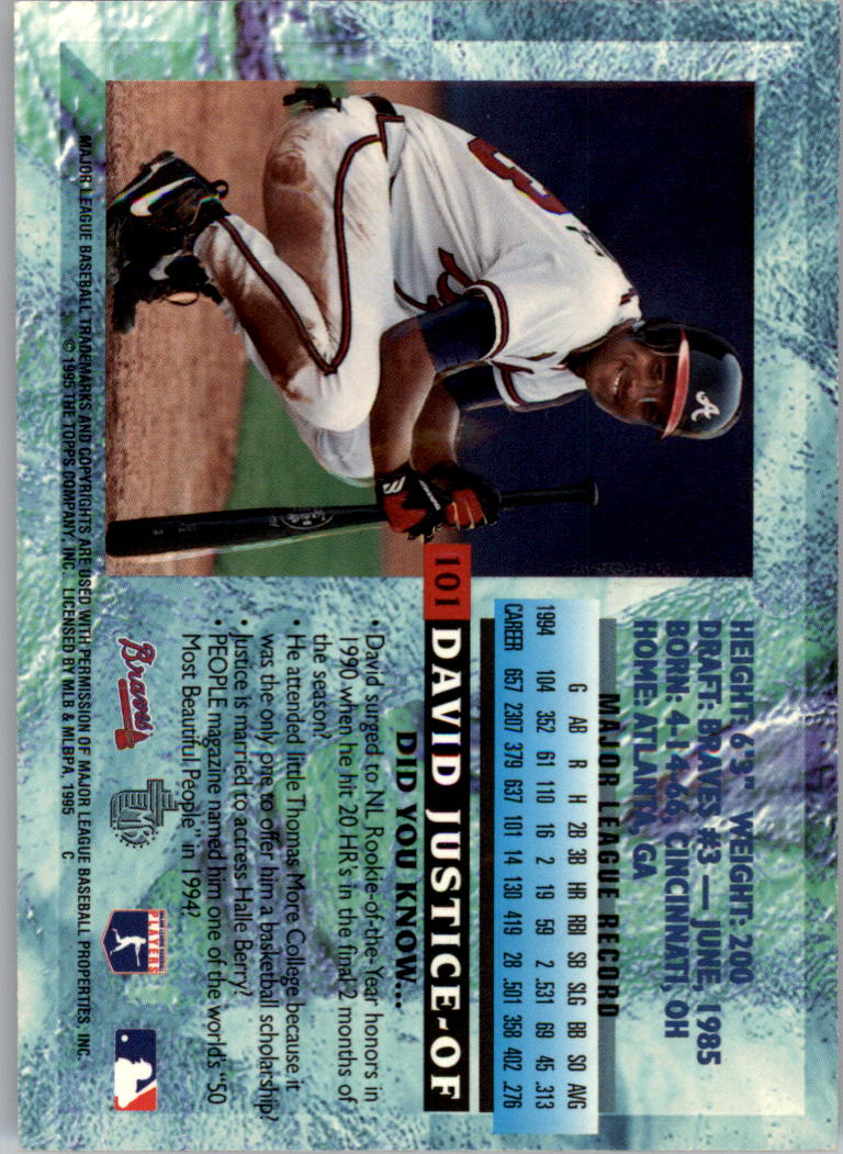 1995 Topps Embossed Baseball - Picture 131 of 231