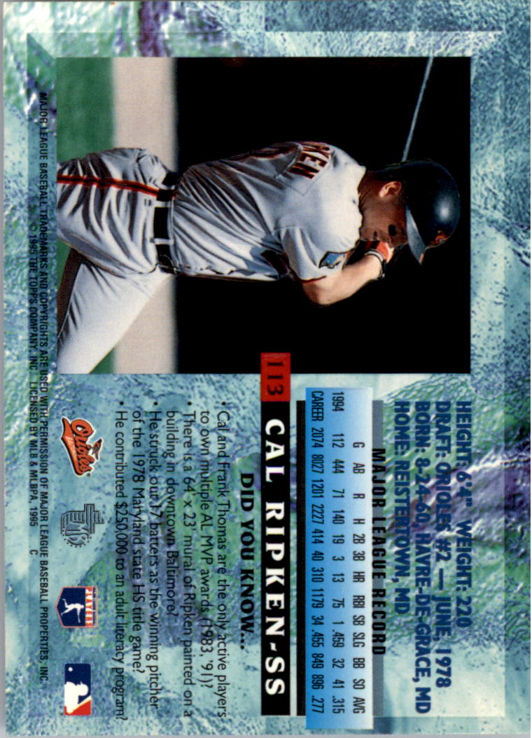 1995 Topps Embossed Baseball - Picture 139 of 231