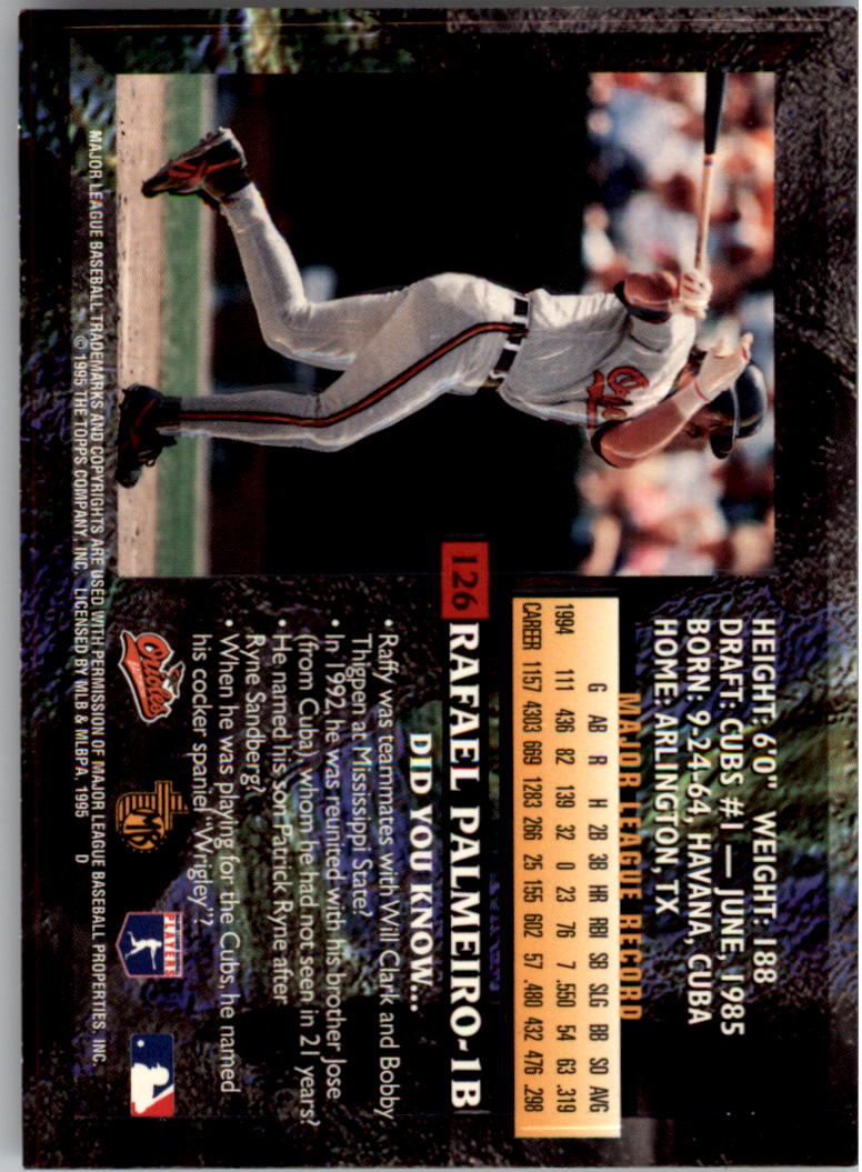 1995 Topps Embossed Baseball - Picture 155 of 231