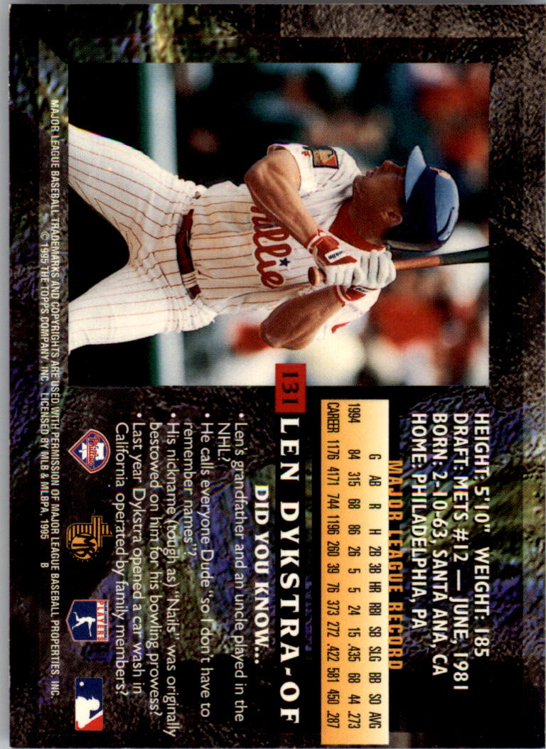 1995 Topps Embossed Baseball - Picture 165 of 231