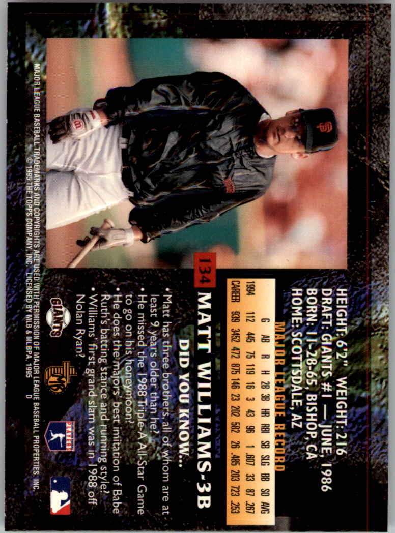 1995 Topps Embossed Baseball - Picture 171 of 231