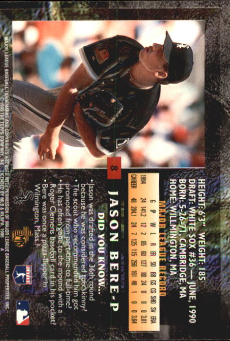 1995 Topps Embossed Baseball - Picture 185 of 231
