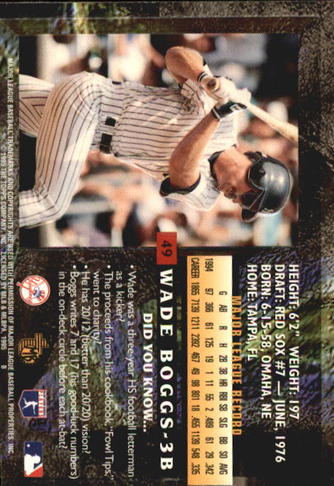 1995 Topps Embossed Baseball - Picture 201 of 231