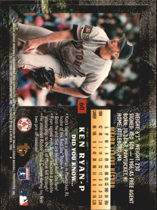 B3732- 1995 Topps Embossed Baseball Card #s 1-140 -You Pick- 15+ FREE US SHIP - Picture 165 of 199