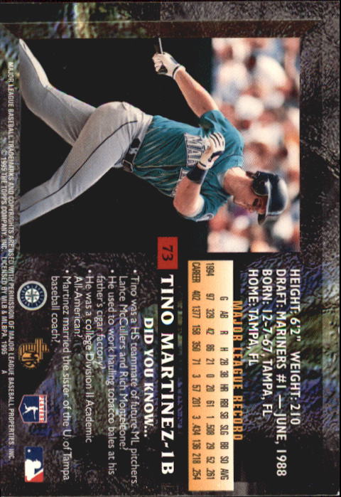 B3732- 1995 Topps Embossed Baseball Card #s 1-140 -You Pick- 15+ FREE US SHIP - Picture 169 of 199