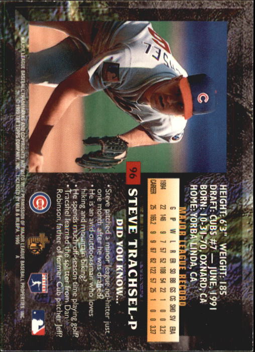 B3732- 1995 Topps Embossed Baseball Card #s 1-140 -You Pick- 15+ FREE US SHIP - Picture 177 of 199