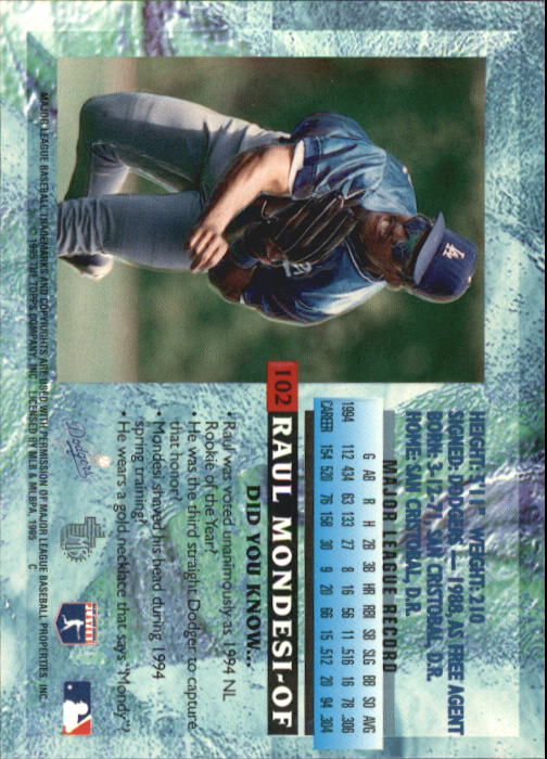 B3732- 1995 Topps Embossed Baseball Card #s 1-140 -You Pick- 15+ FREE US SHIP - Picture 181 of 199