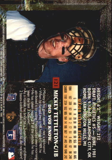 1995 Topps Embossed Baseball - Picture 225 of 231