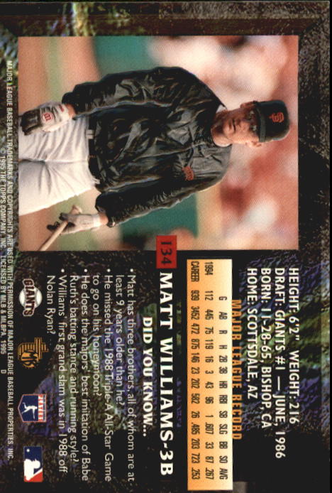 1995 Topps Embossed Baseball - Picture 231 of 231