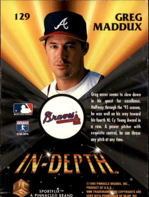 1995 UC3 #129 Greg Maddux ID back image